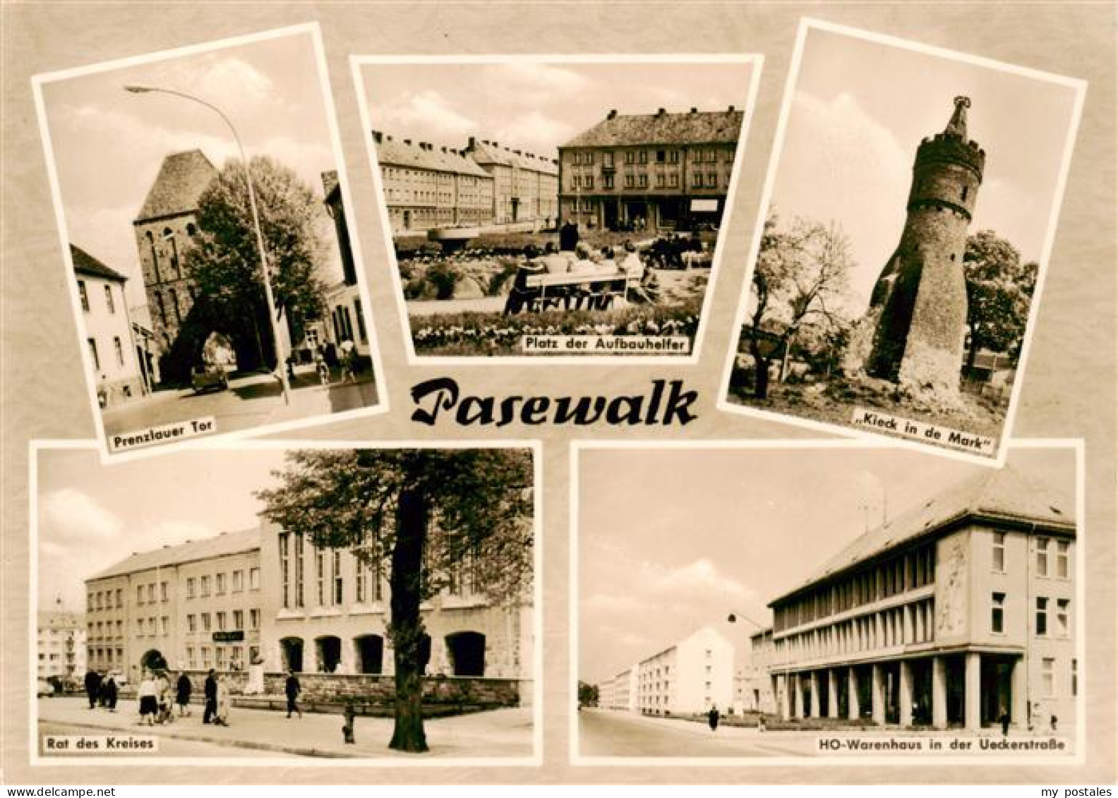 73922222 Pasewalk_Mecklenburg_Vorpommern Prenlauer Tor Platz Der Aufbauhelfer Ki - Pasewalk