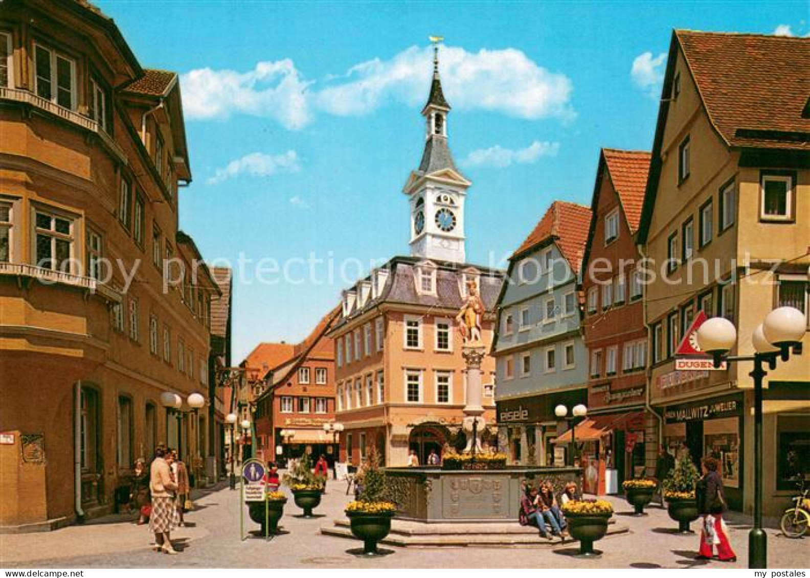 73774958 Aalen Fussgaengerzone Am Marktplatz Mit Marktbrunnen Und Dem Alten Rath - Aalen