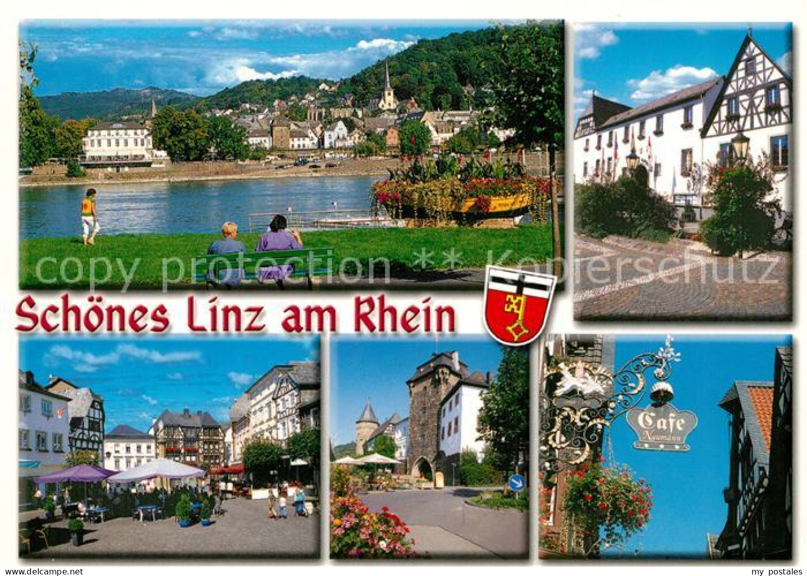 73176556 Linz Rhein Markt Cafe Stadtansichten Uferpromenade Linz Rhein - Linz A. Rhein
