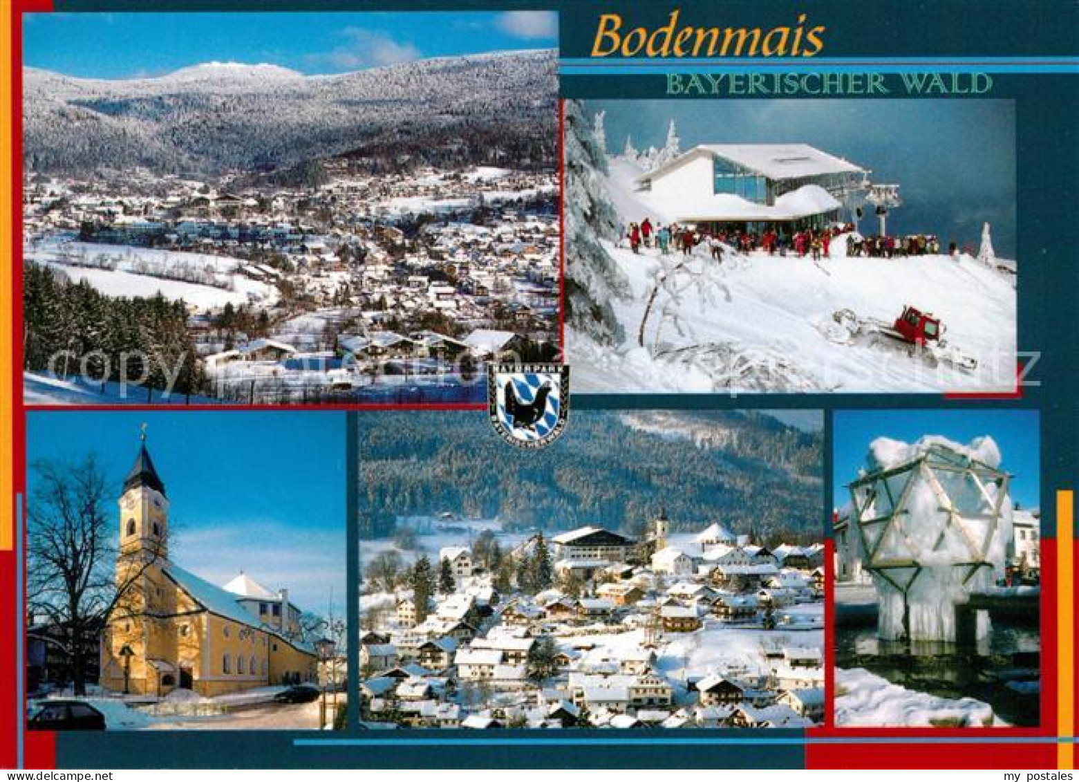 73176460 Bodenmais Stadtpanorama Im Winter Kirche Wintersportplatz Bayerischer W - Bodenmais