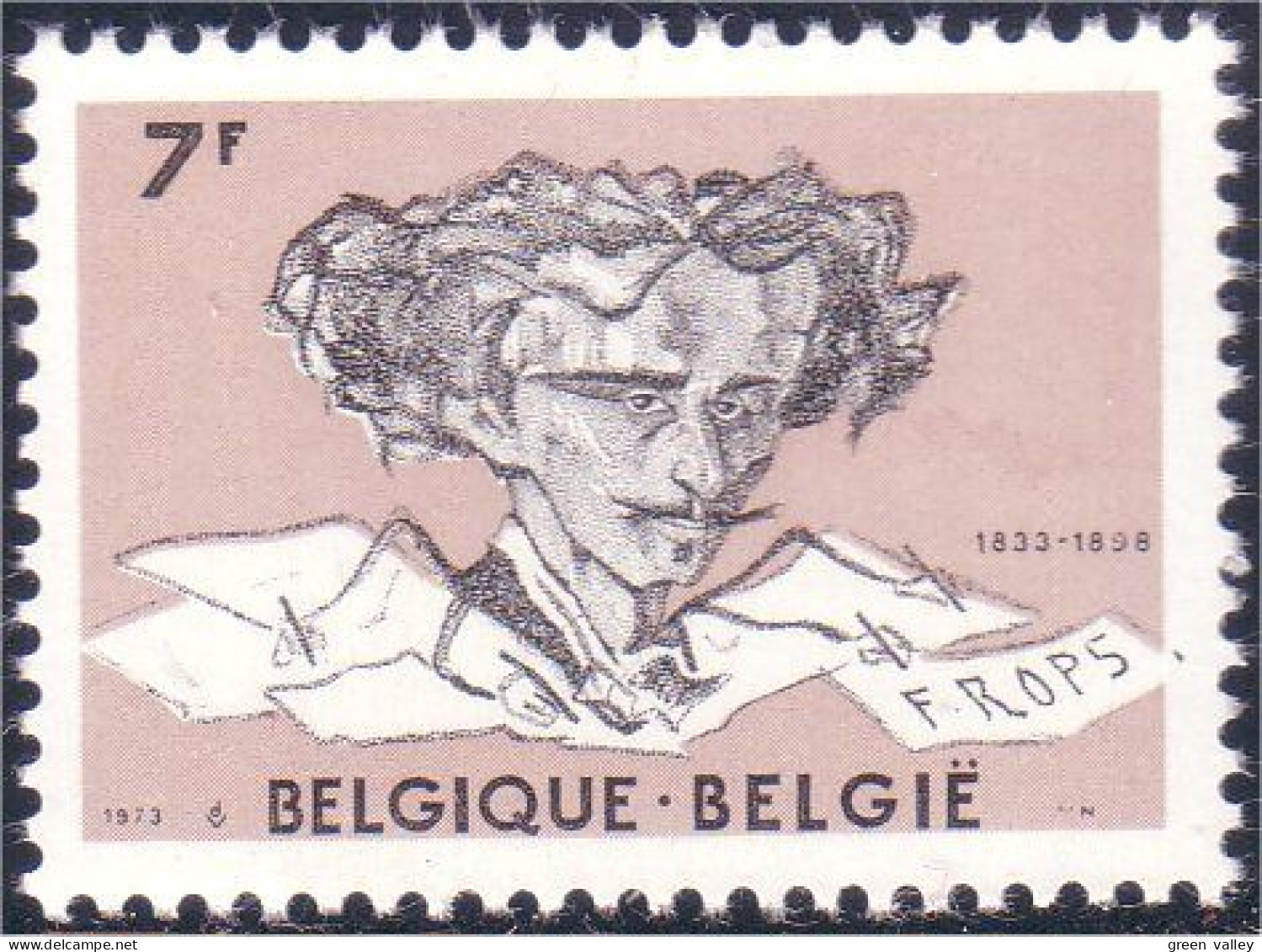 198 Belgium Felicien Rops Graveur Engraver MNH ** Neuf SC (BEL-328b) - Gravuren