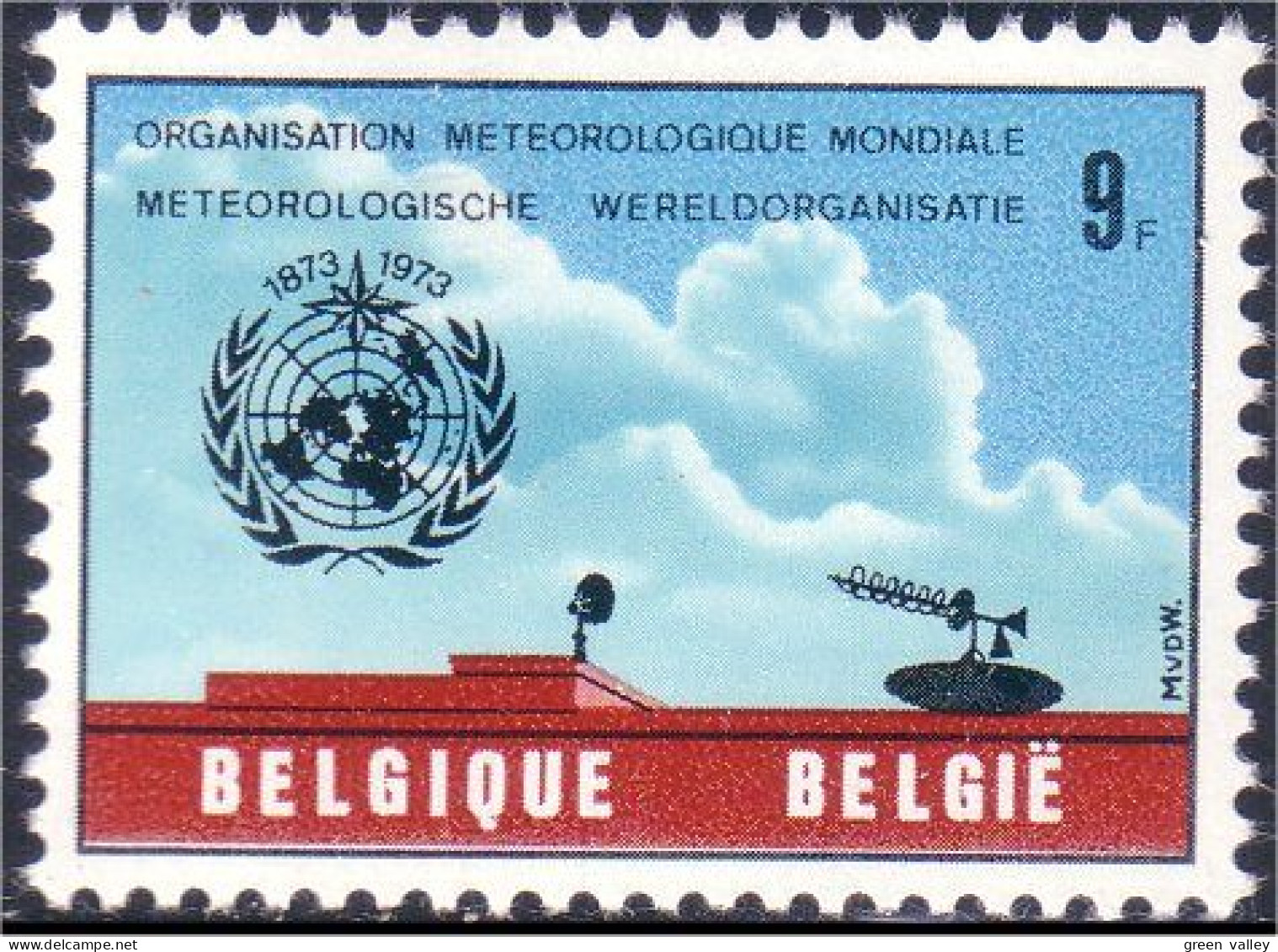 198 Belgium WMO OMM Meteorology Meteorologie MNH ** Neuf SC (BEL-311b) - Klimaat & Meteorologie