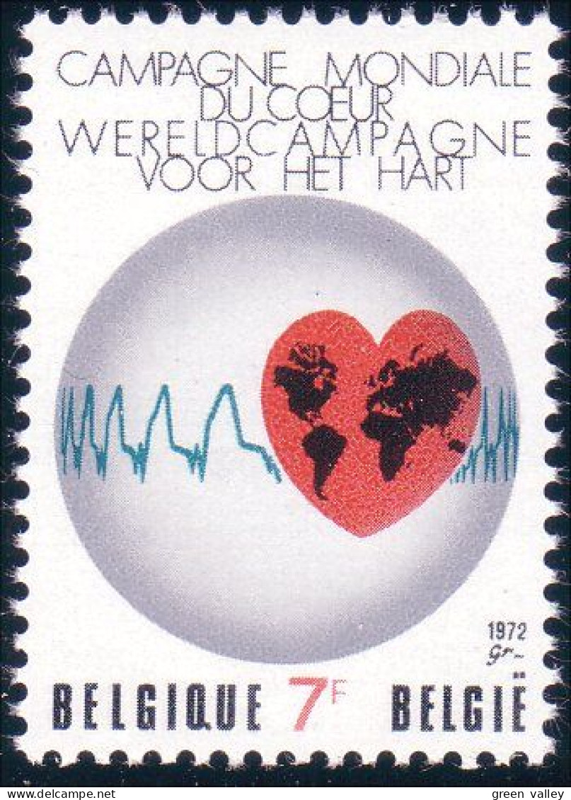 198 Belgium Health Day Journée Santé Coeur Heart MNH ** Neuf SC (BEL-300a) - Química