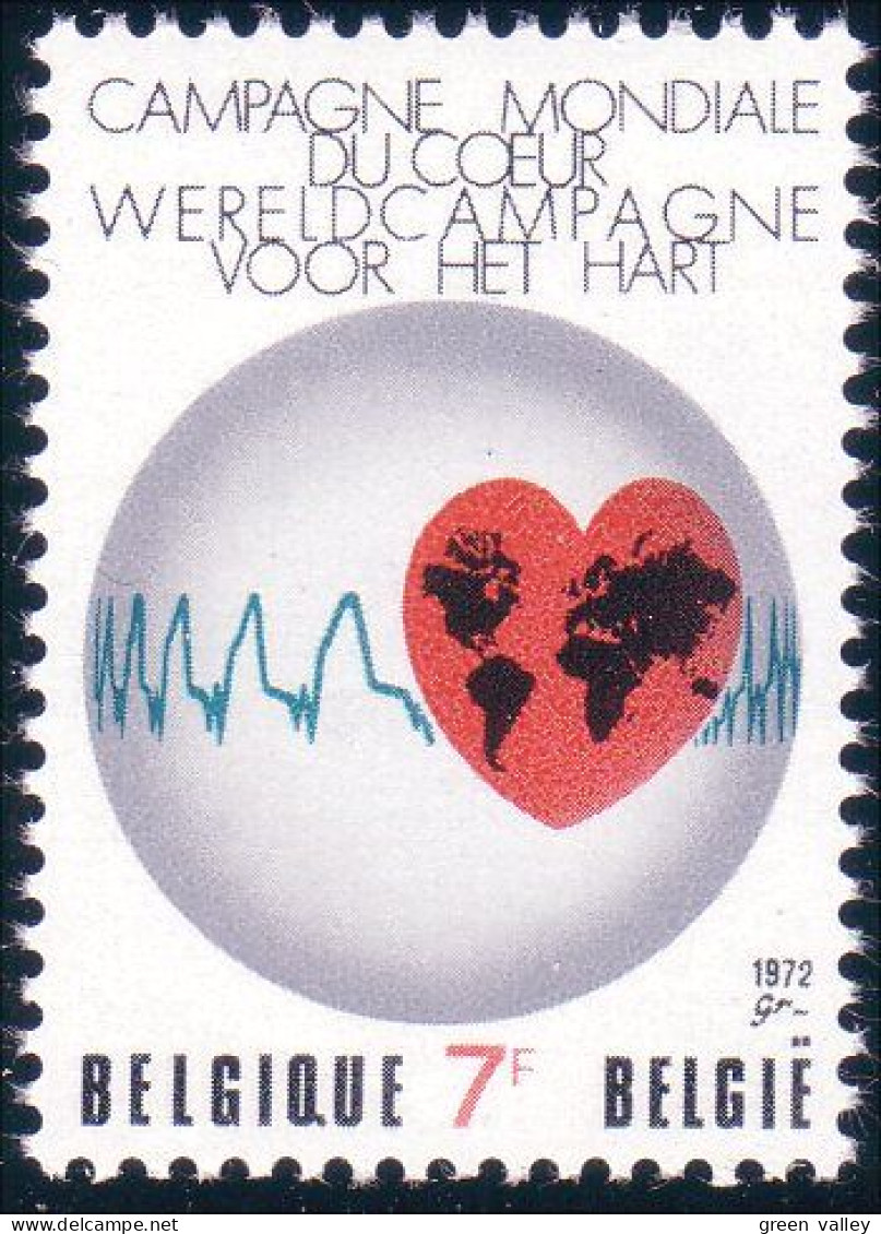 198 Belgium Health Day Journée Santé Coeur Heart MNH ** Neuf SC (BEL-300b) - Malattie