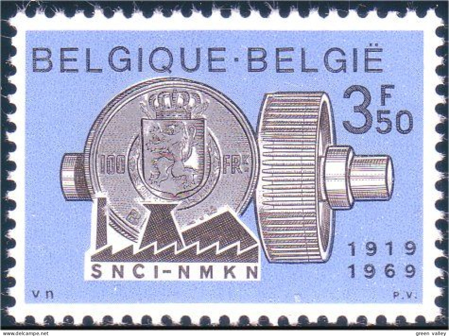 198 Belgium Banque Monnaie Bank Coin Credit Metal MNH ** Neuf SC (BEL-225b) - Minerals