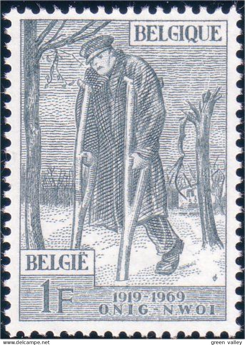 198 Belgium Handicapé Handicapped Béquille Crutches Veteran Ancien Combattant MNH ** Neuf SC (BEL-219a) - Handicap