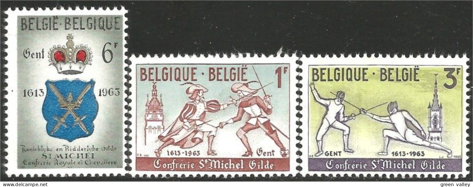 198 Belgium Escrime Swordsmen Fencing MNH ** Neuf SC (BEL-172b) - Fencing