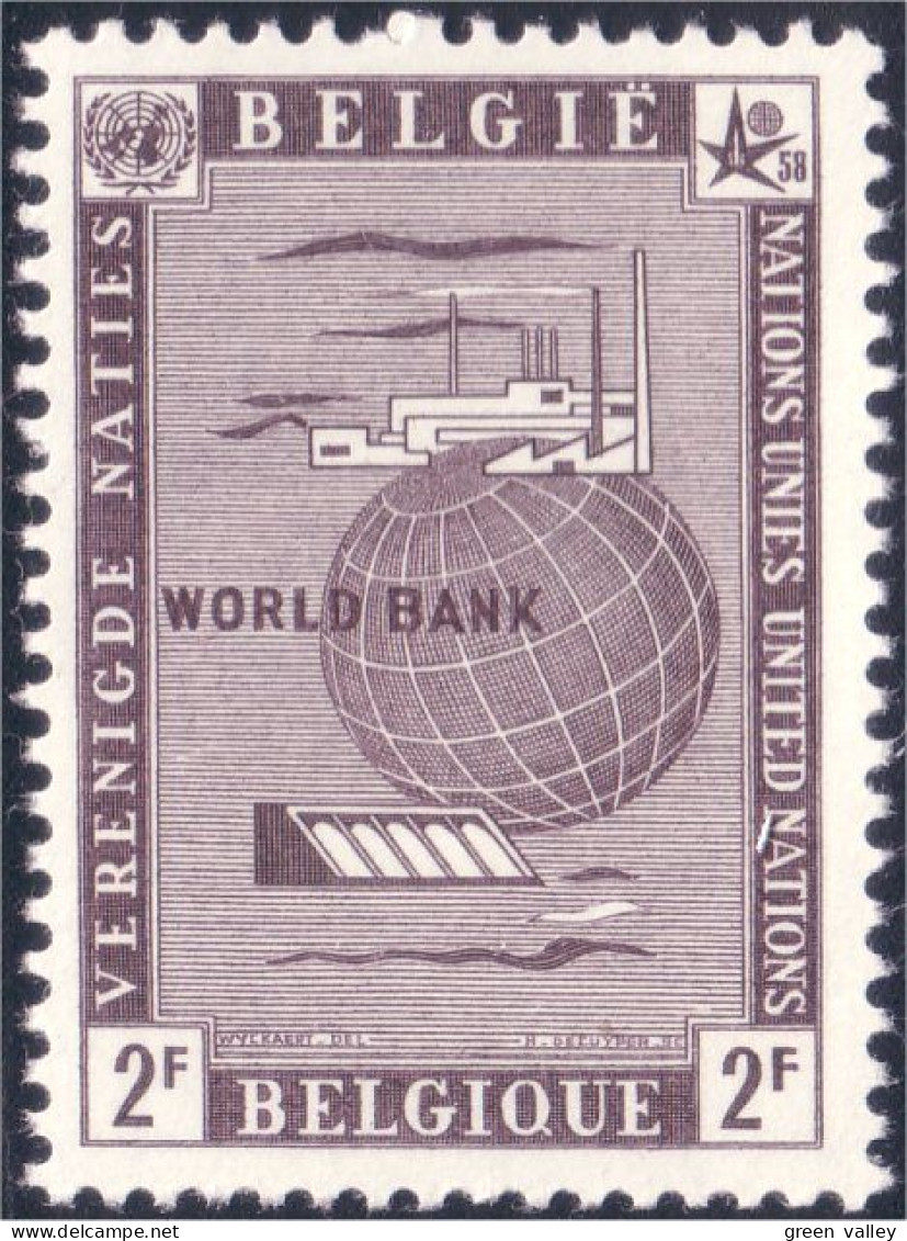 198 Belgium United Nations Unies World Bank Banque Mondiale MNH ** Neuf SC (BEL-149) - Münzen