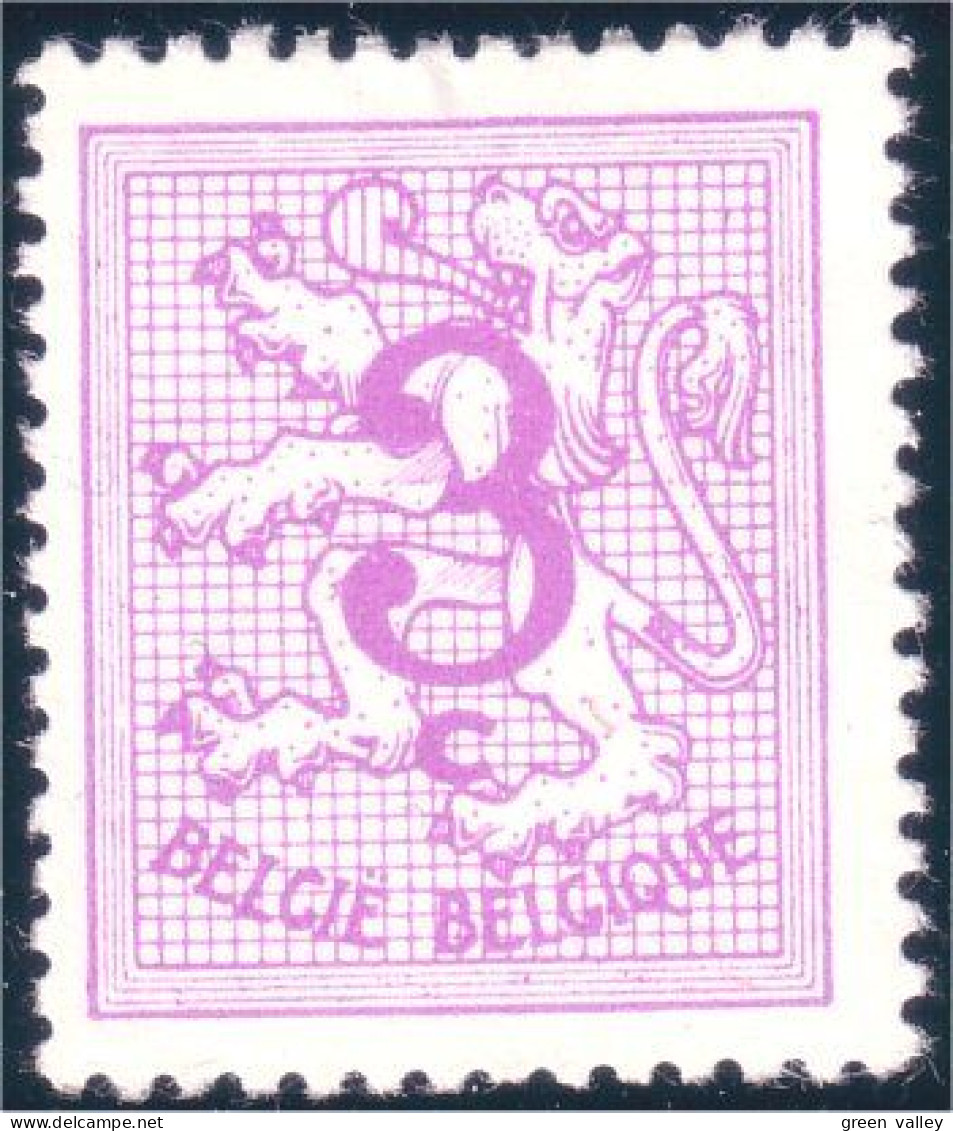 198 Belgium Lion Rampant 3c Lilas MNH ** Neuf SC (BEL-99c) - Francobolli