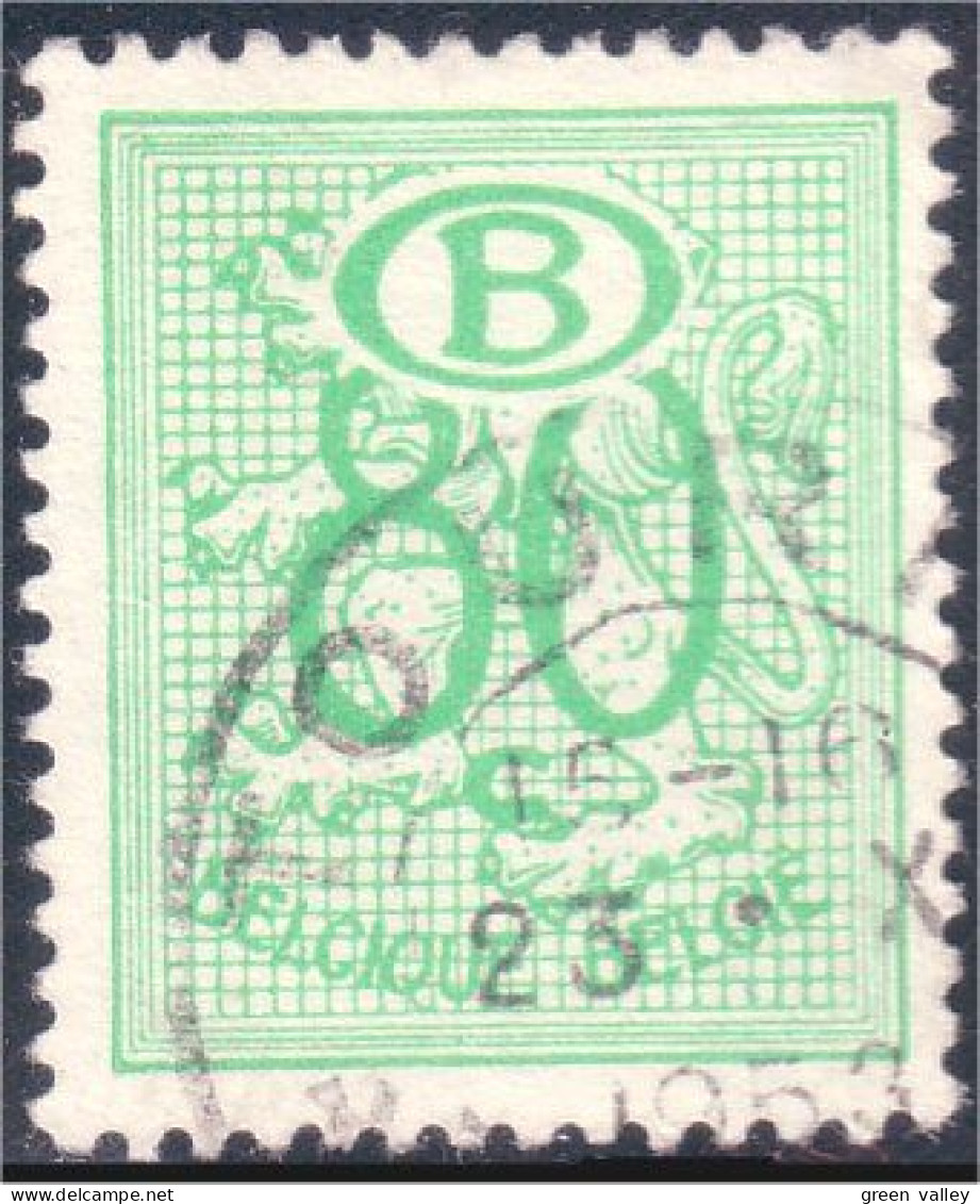 198 Belgium Officiel Service 80c Emeraude 1953 (BEL-5) - Andere & Zonder Classificatie