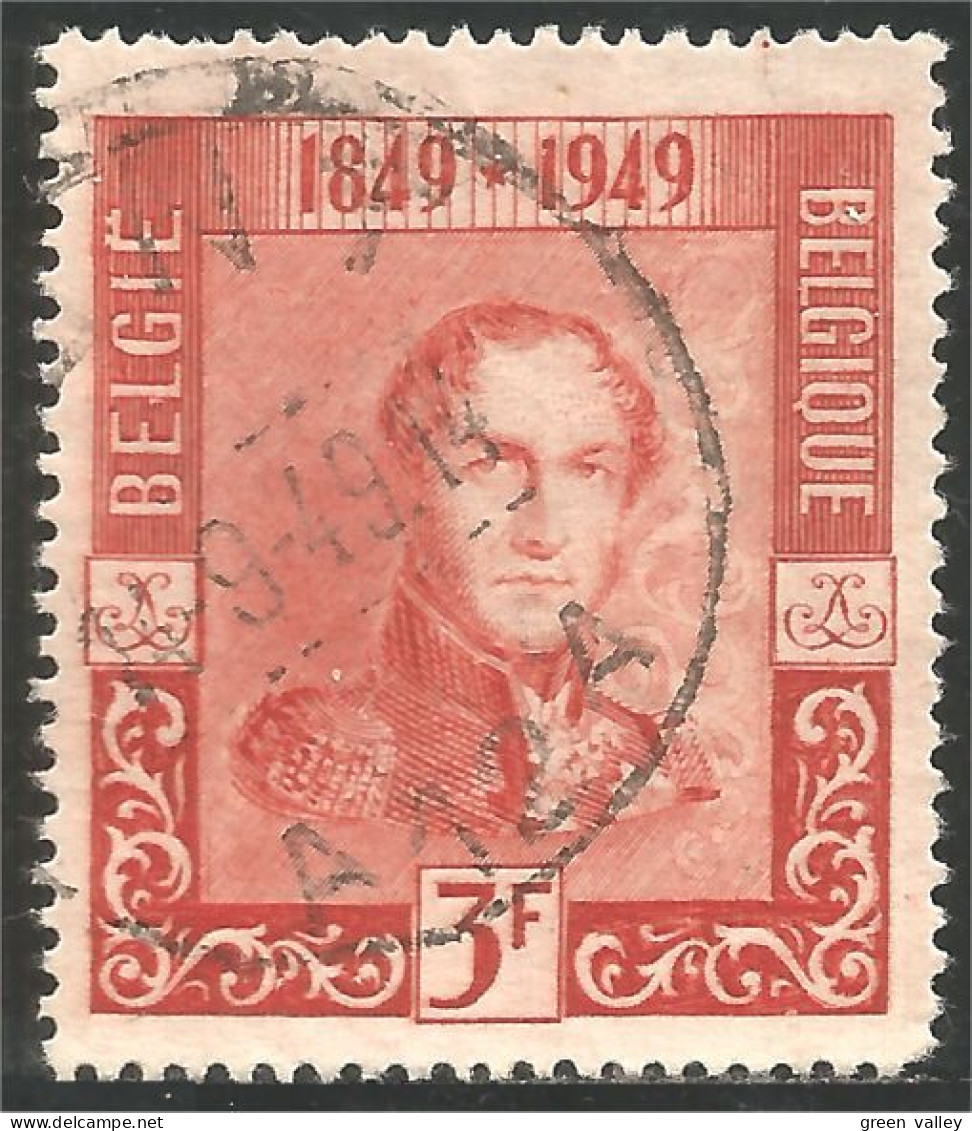 198 Belgium Leopold I 1949 3 Fr Rouge Red (BEL-728b) - Oblitérés