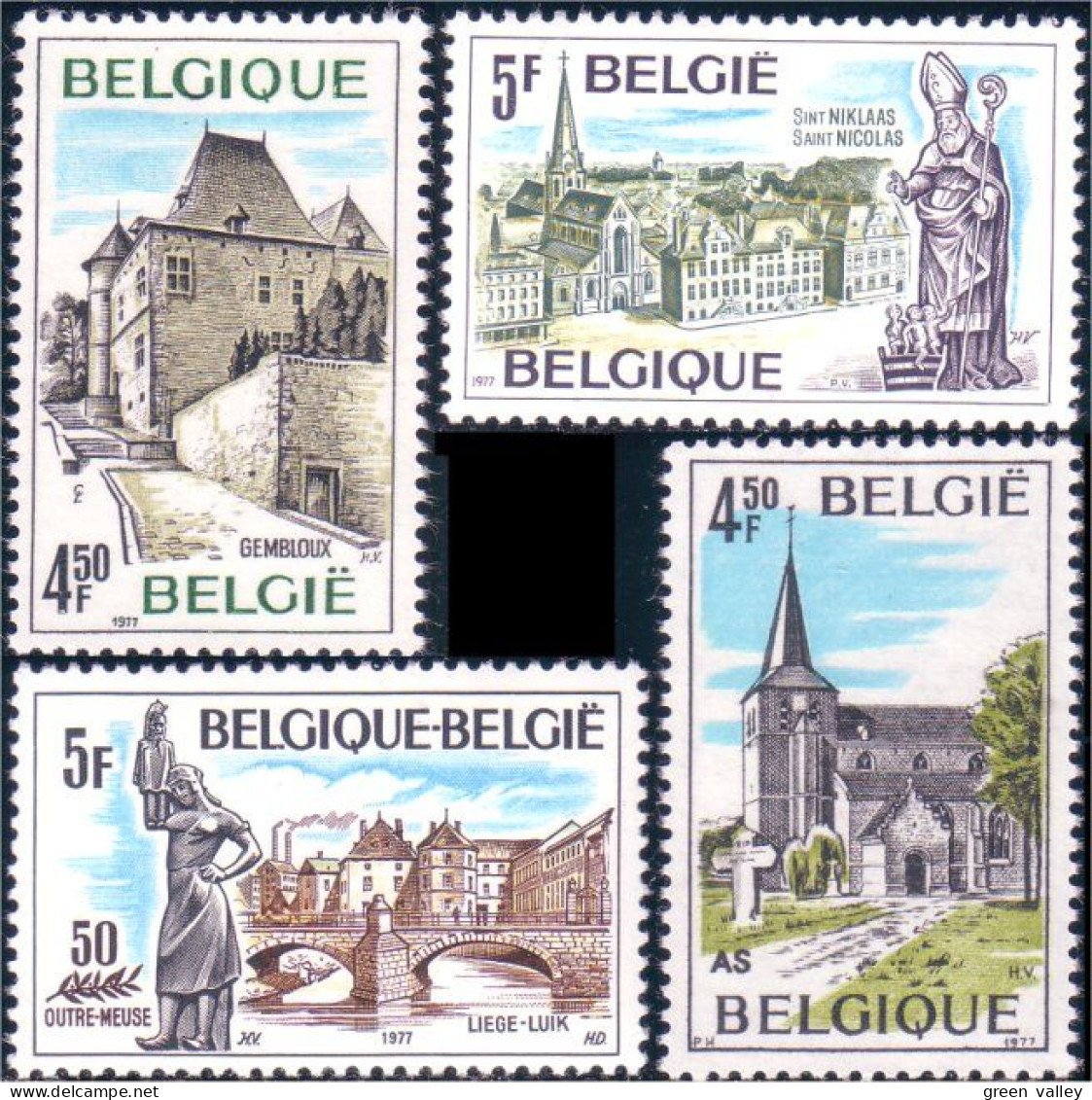 198 Belgium Tourisme 1977 Monuments MNH ** Neuf SC (BEL-455) - Monumenti