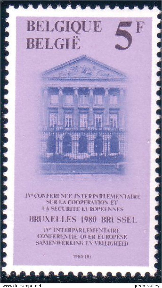 198 Belgium Bruxelles Brussels Palais Nations Palace MNH ** Neuf SC (BEL-428b) - Monumenti
