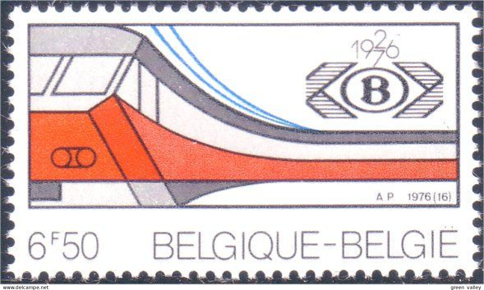 198 Belgium Electric Train Électrique MNH ** Neuf SC (BEL-369c) - Other (Earth)