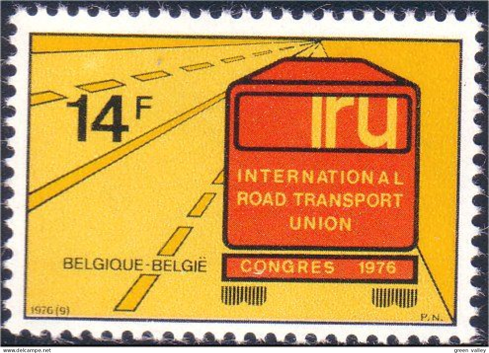 198 Belgium Camion Route Truck Road MNH ** Neuf SC (BEL-366b) - Unfälle Und Verkehrssicherheit