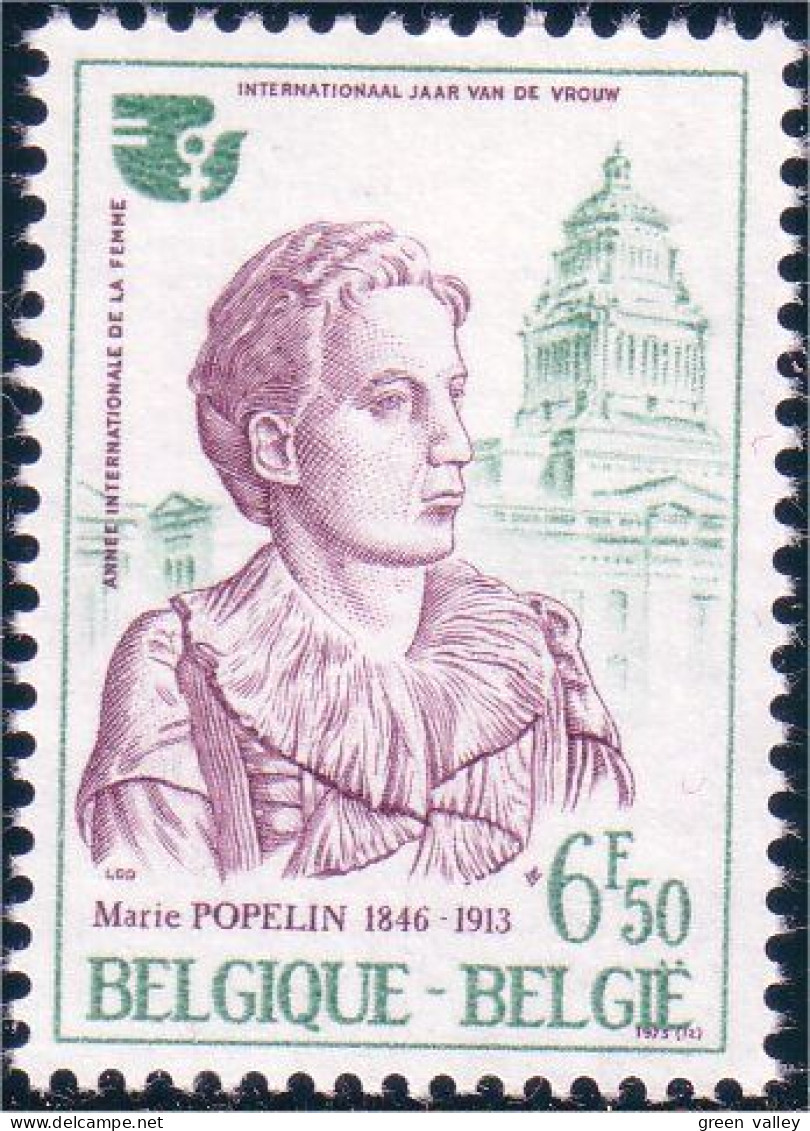 198 Belgium Marie Popelin Doctor Law Diplomée En Droit MNH ** Neuf SC (BEL-353b) - Famous Ladies