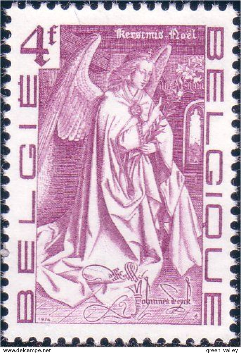 198 Belgium Ange Angel Van Eyck Cathédrale Saint-Bavon Cathedral Gand Ghent MNH ** Neuf SC (BEL-341b) - Religión