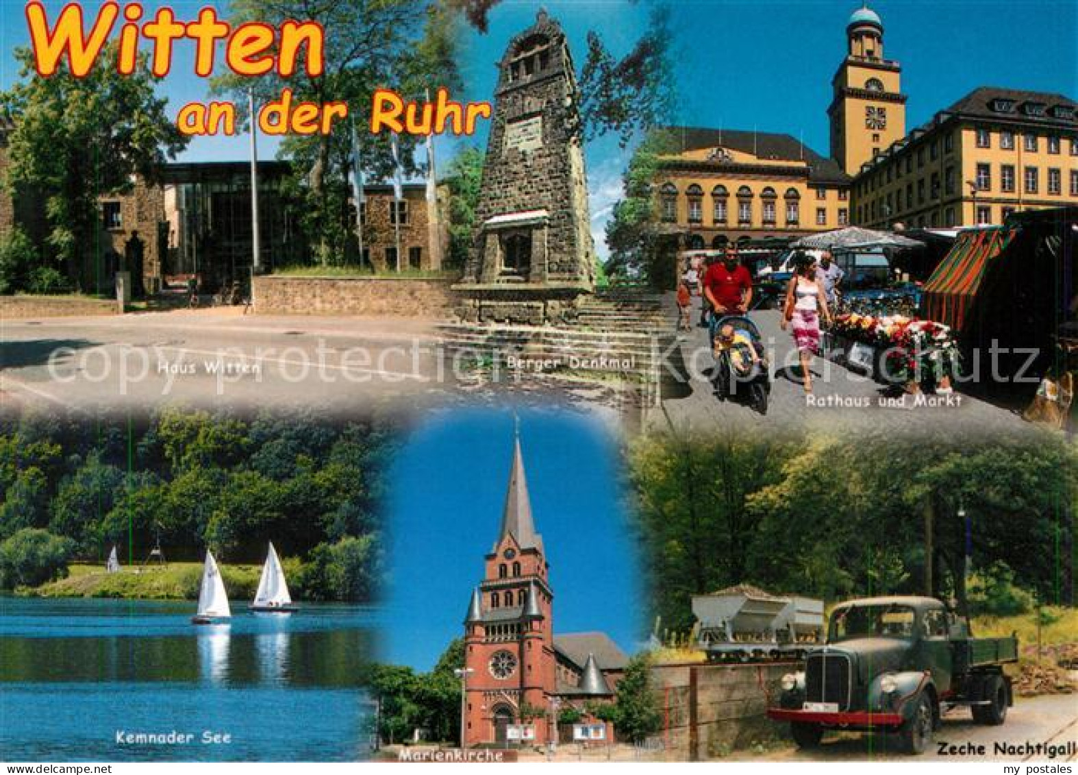 73175839 Witten Ruhr Haus Witten Rathaus Markt Zeche Nachtigall Kemnader See  Wi - Witten