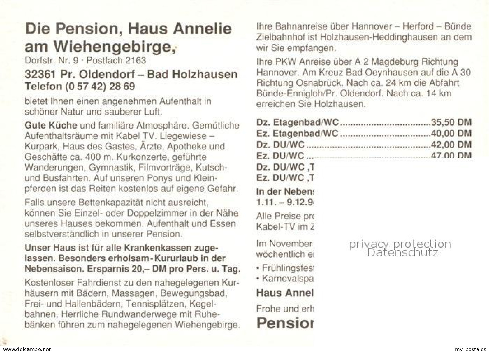 73175621 Bad Holzhausen Luebbecke Pension Haus Annelie Am Wiehengebirge  Bad Hol - Getmold