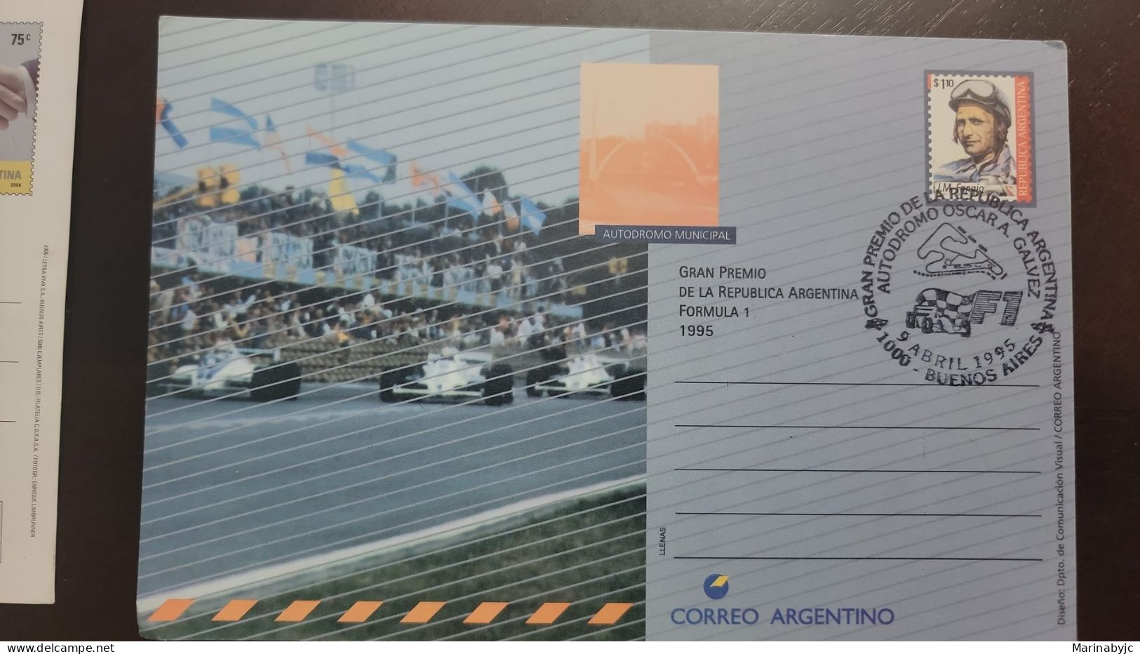 P) 1995 ARGENTINA, GRAND PRIZE OF THE REPUBLIC OF ARGENTINA, OSCAR GALVEZ AUTODROME, POSTCARD XF - Autres & Non Classés