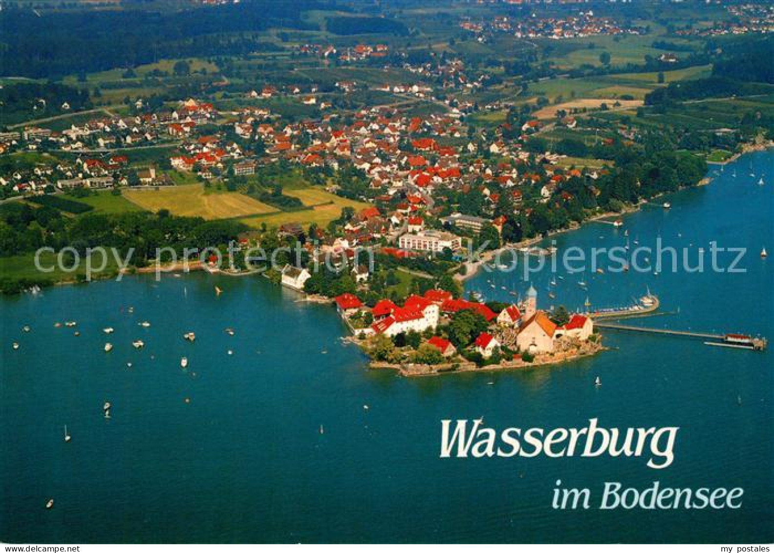 73174511 Wasserburg Bodensee Fliegeraufnahme Seepartie Halbinsel Wasserburg Bode - Wasserburg (Bodensee)