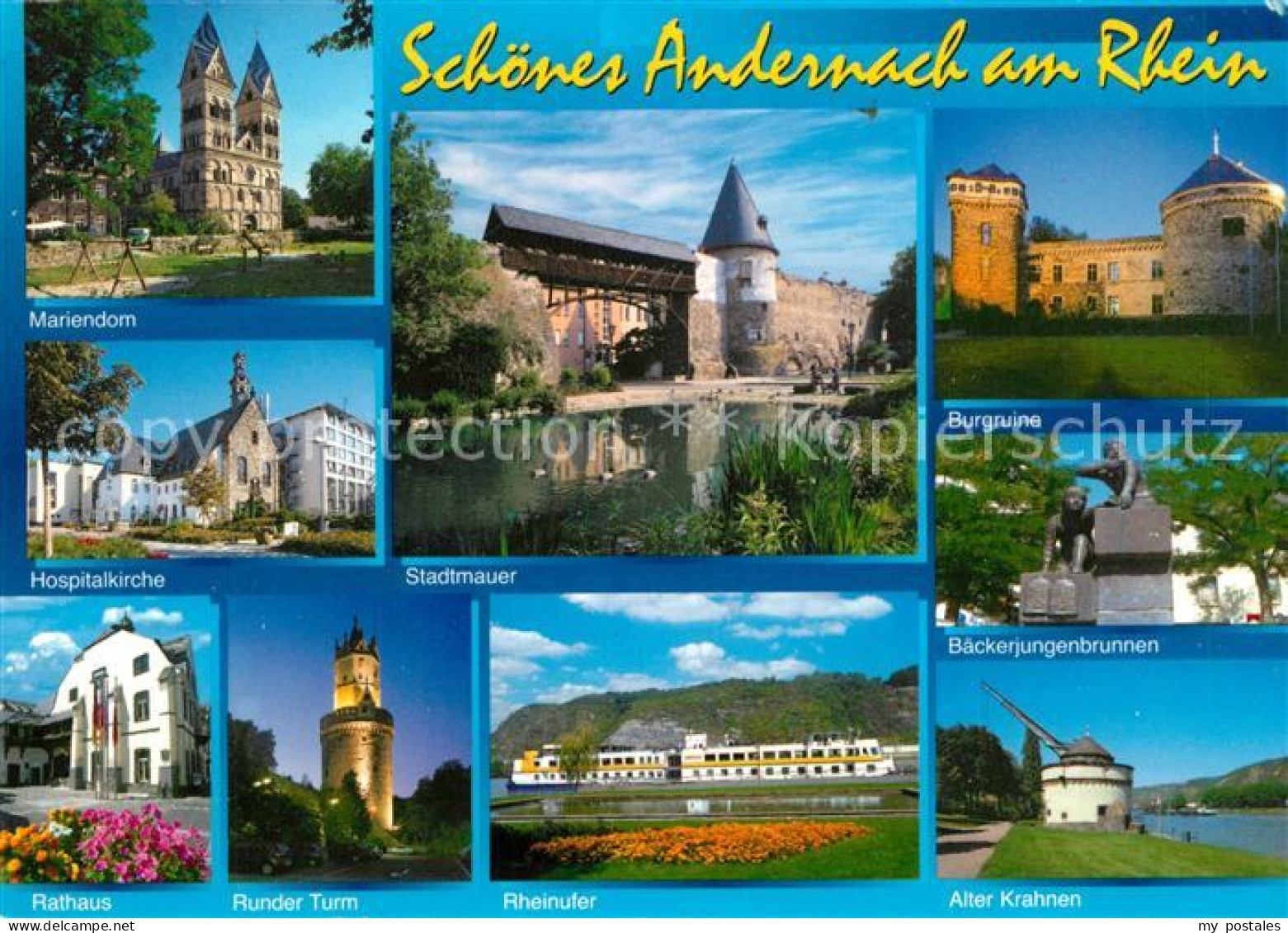 73173489 Andernach Stadtmauer Mariendom Burgruine Rathaus Runder Turm Andernach - Andernach