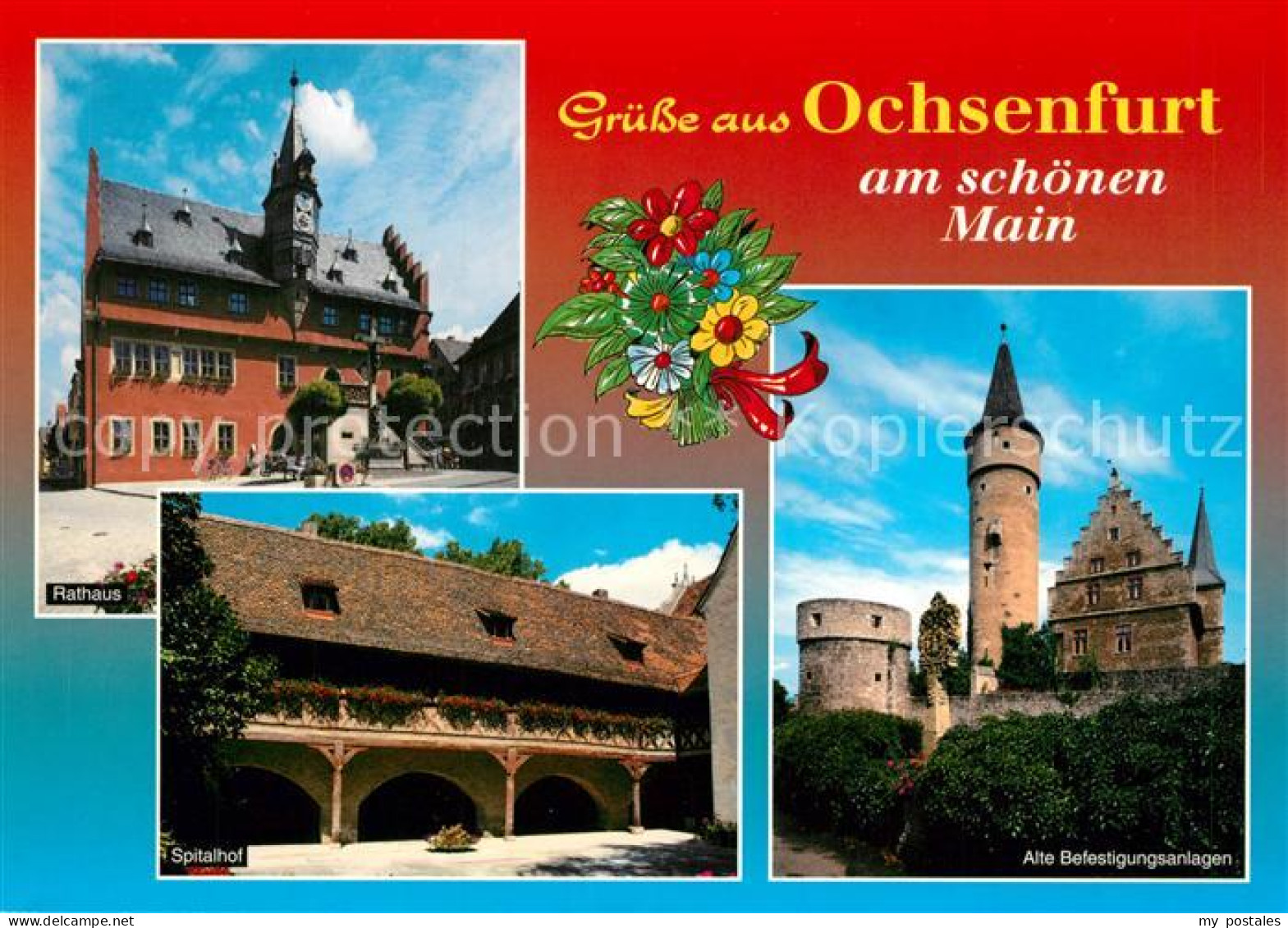 73173440 Ochsenfurt Rathaus Spitalhof Alte Befestigungsanlagen Ochsenfurt - Ochsenfurt