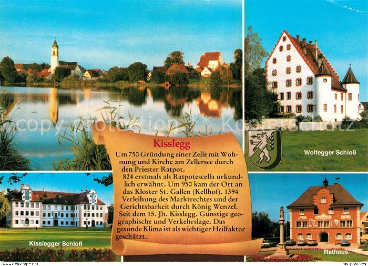 73173327 Kisslegg Partie Am See Wolfegger Schloss Rathaus Kisslegger Schloss Chr - Kisslegg