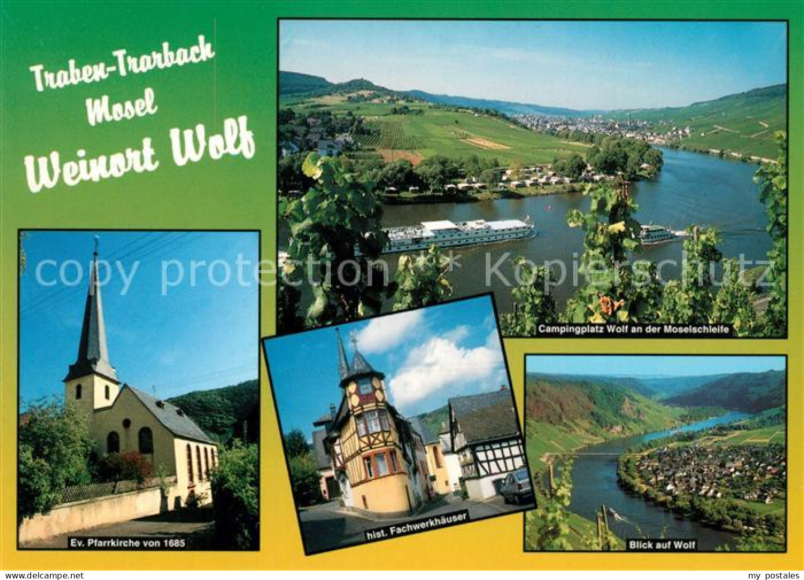 73173303 Wolf Mosel Pfarrkirche Panorama Moseltal Campingplatz Moselschleife His - Traben-Trarbach