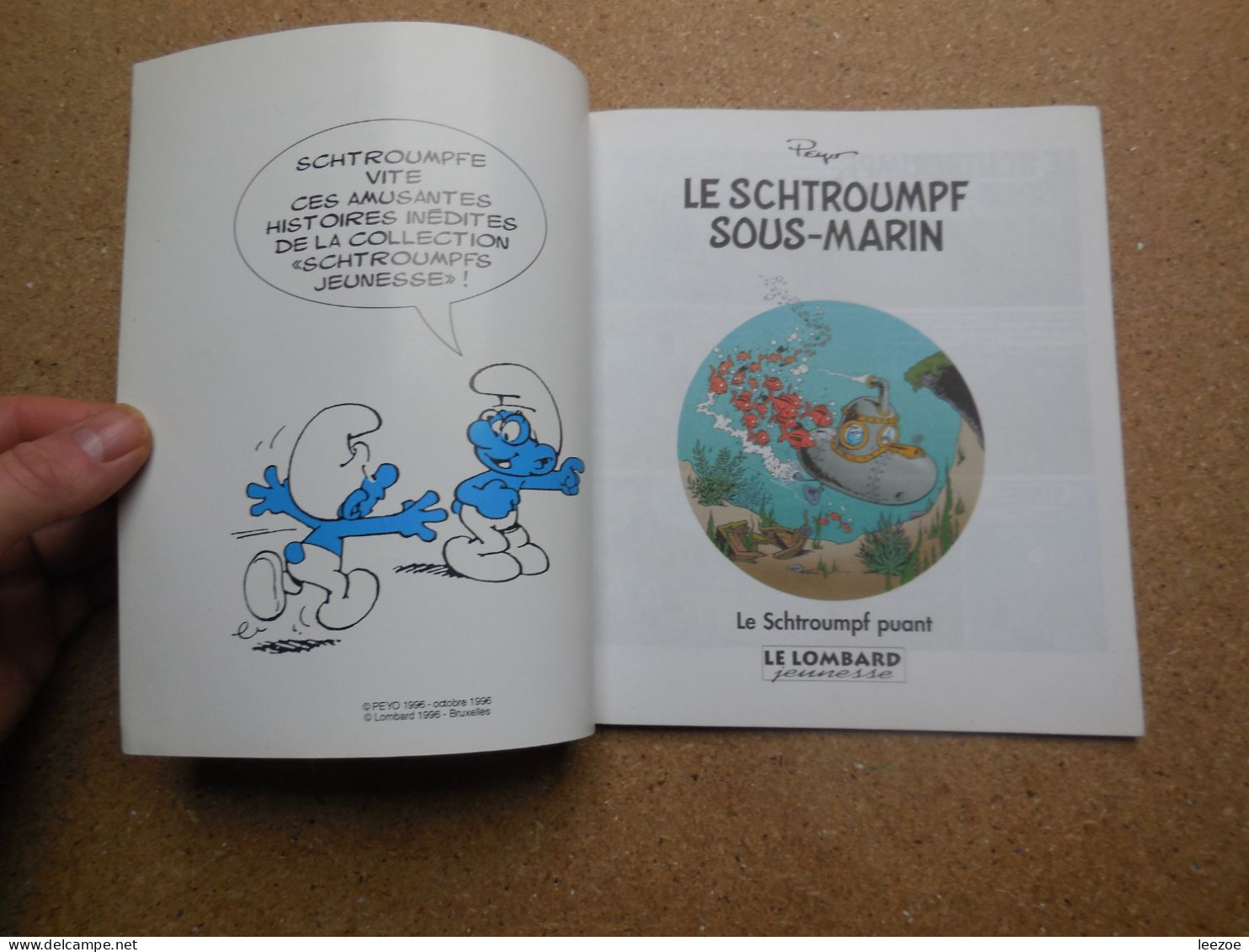 BD Le Lombard Le Schtroumpf Sous-Marin Peyo 1996, Collection Schtroumpfs Jeunesse...N5/2 - Schtroumpfs, Les - Los Pitufos