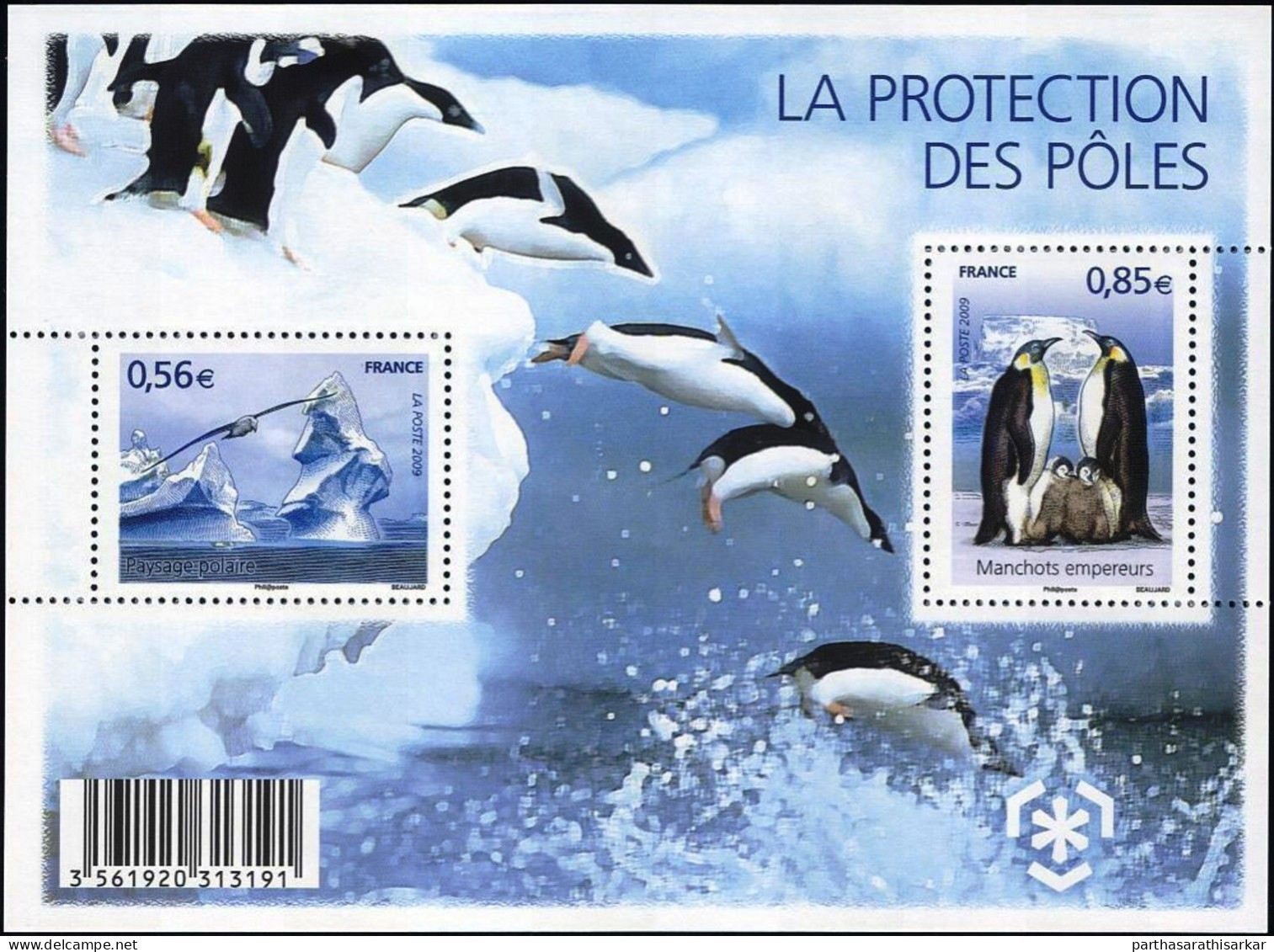 FRANCE 2009 PROTECTION OF THE POLAR REGIONS MINIATURE SHEET MS MNH - International Polar Year