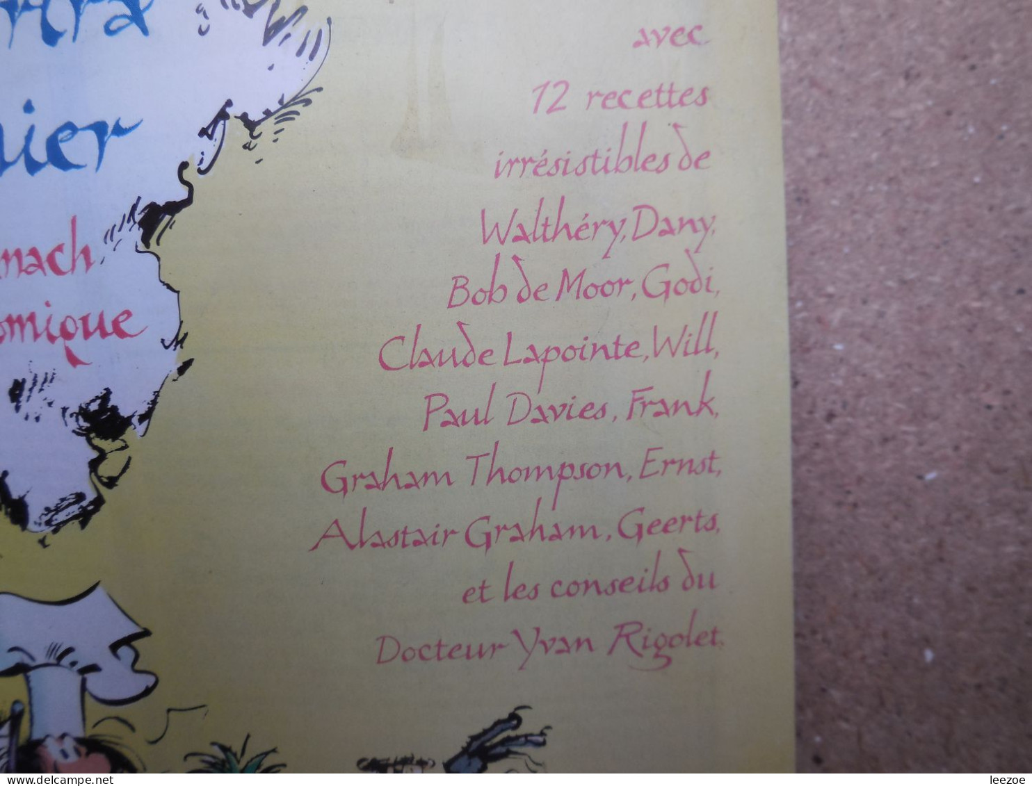 Objets Dérivés Publicitaire Almanach Gastrocomique Couverture FRANQUIN GASTON 1985, Walthéry.Dany Et Autres.N5 - Diaries