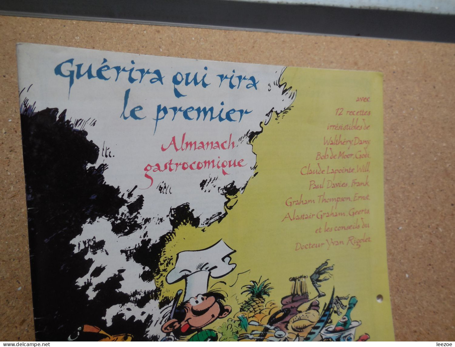 Objets dérivés publicitaire Almanach Gastrocomique couverture FRANQUIN GASTON 1985, Walthéry.Dany et autres.N5