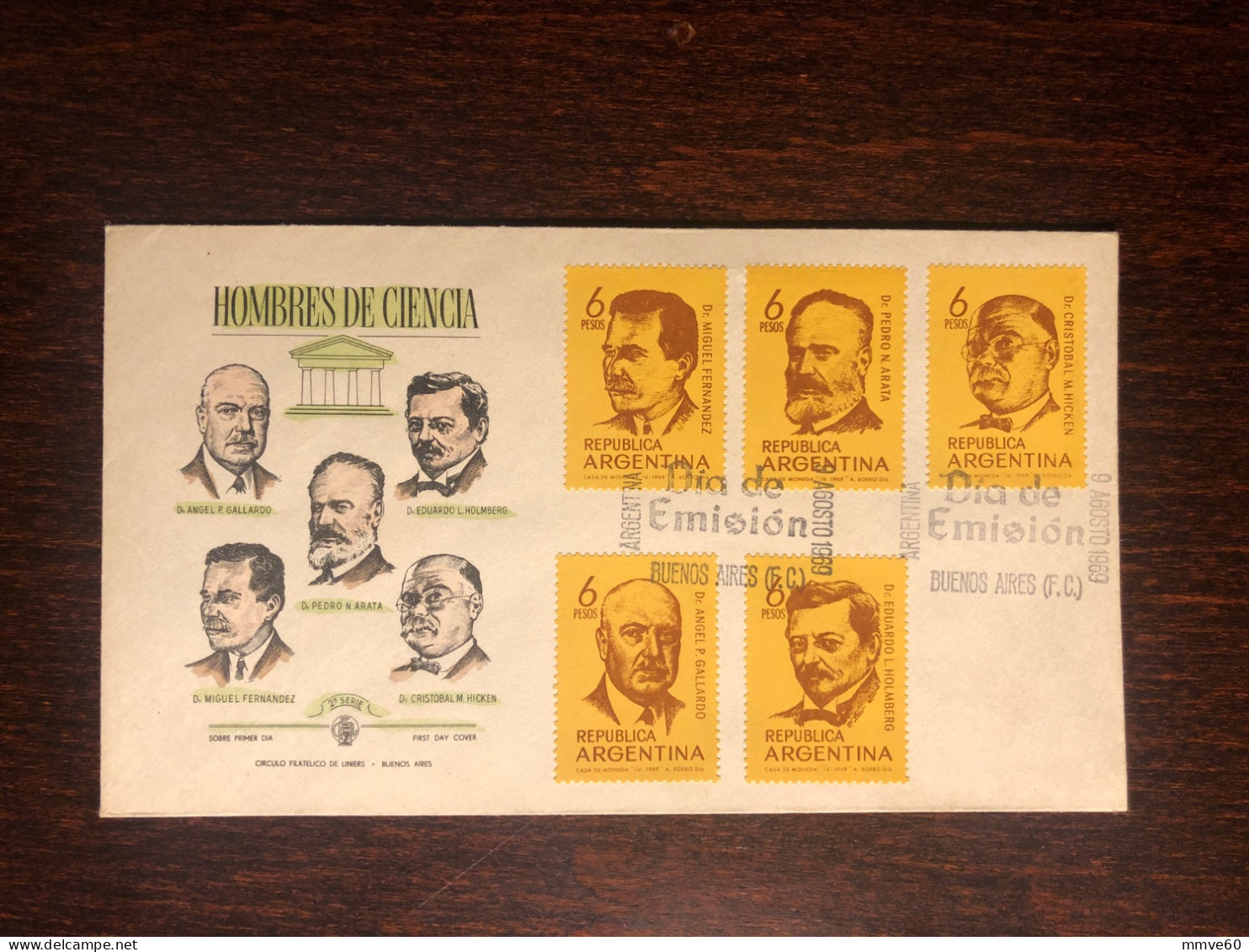 ARGENTINA FDC COVER 1969 YEAR MEDICAL DOCTORS HEALTH MEDICINE STAMPS - FDC
