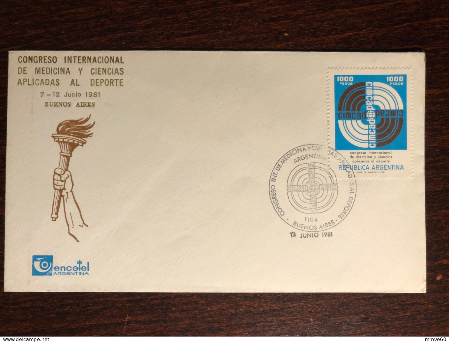 ARGENTINA FDC COVER 1981 YEAR SPORT MEDICINE  HEALTH MEDICINE STAMPS - FDC