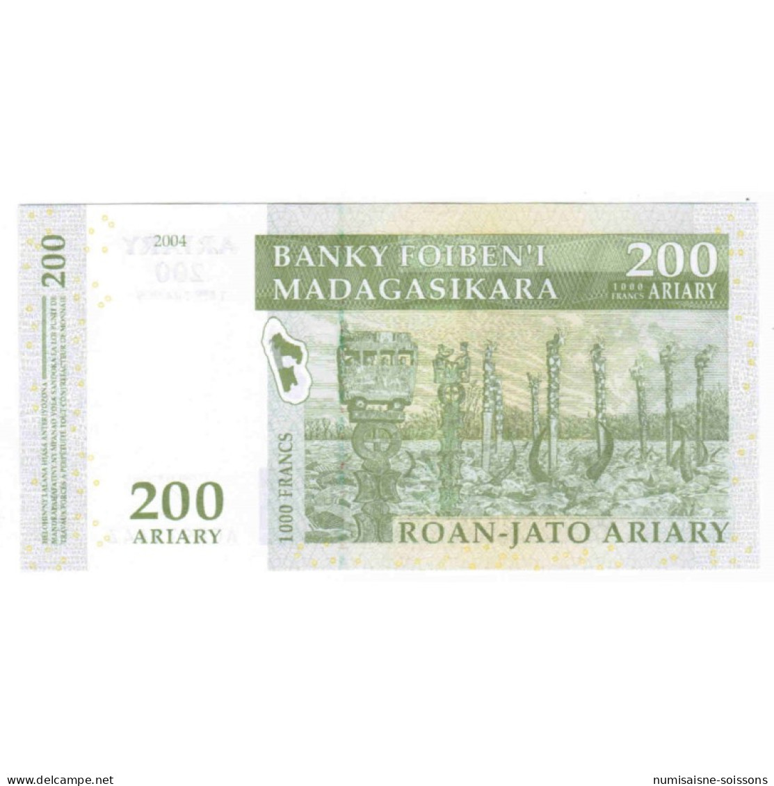 MADAGASCAR - PICK 87 B - 200 ARIARY - 2004 - SIGN 6 - TB - Madagaskar