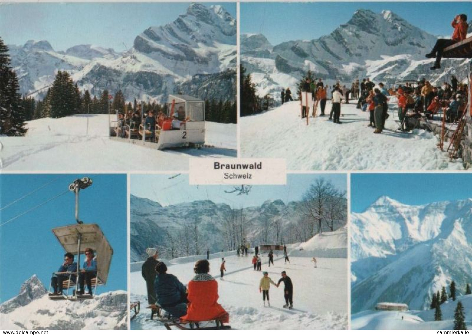 82641 - Schweiz - Braunwald - 5 Teilbilder - 1968 - Autres & Non Classés