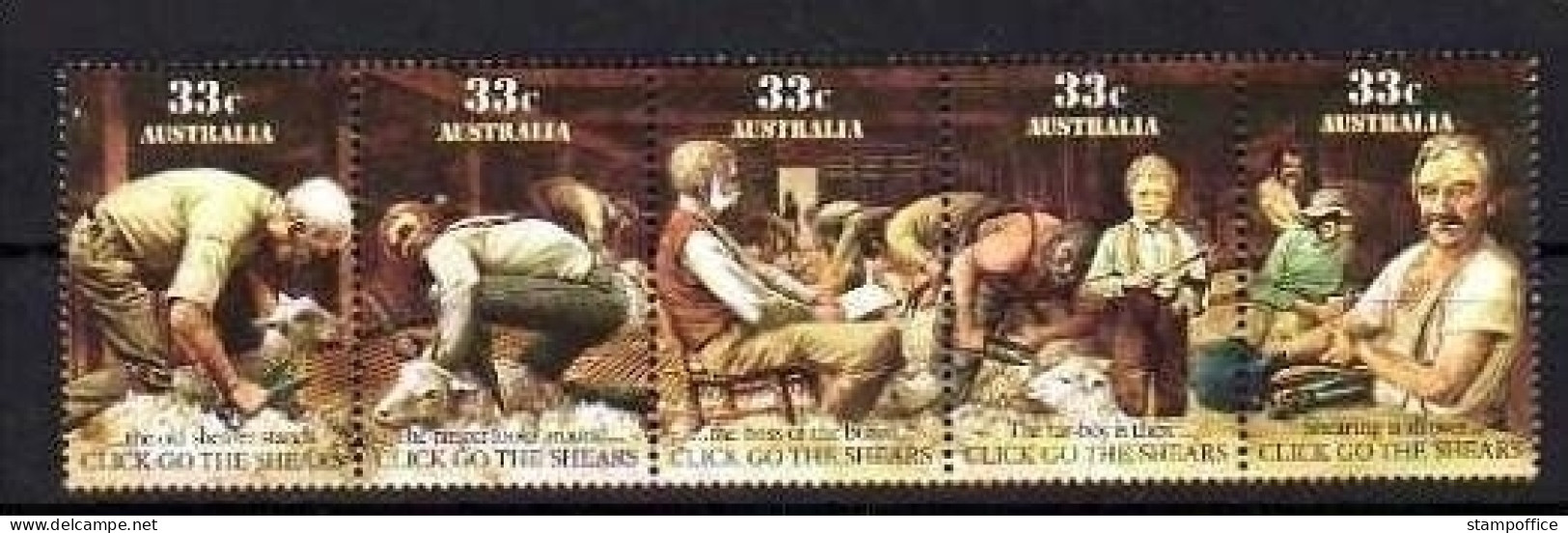 AUSTRALIEN MI-NR. 979-983 ZD POSTFRISCH(MINT) SCHAFSCHUR - CLICK GO THE SHEARS - Mint Stamps