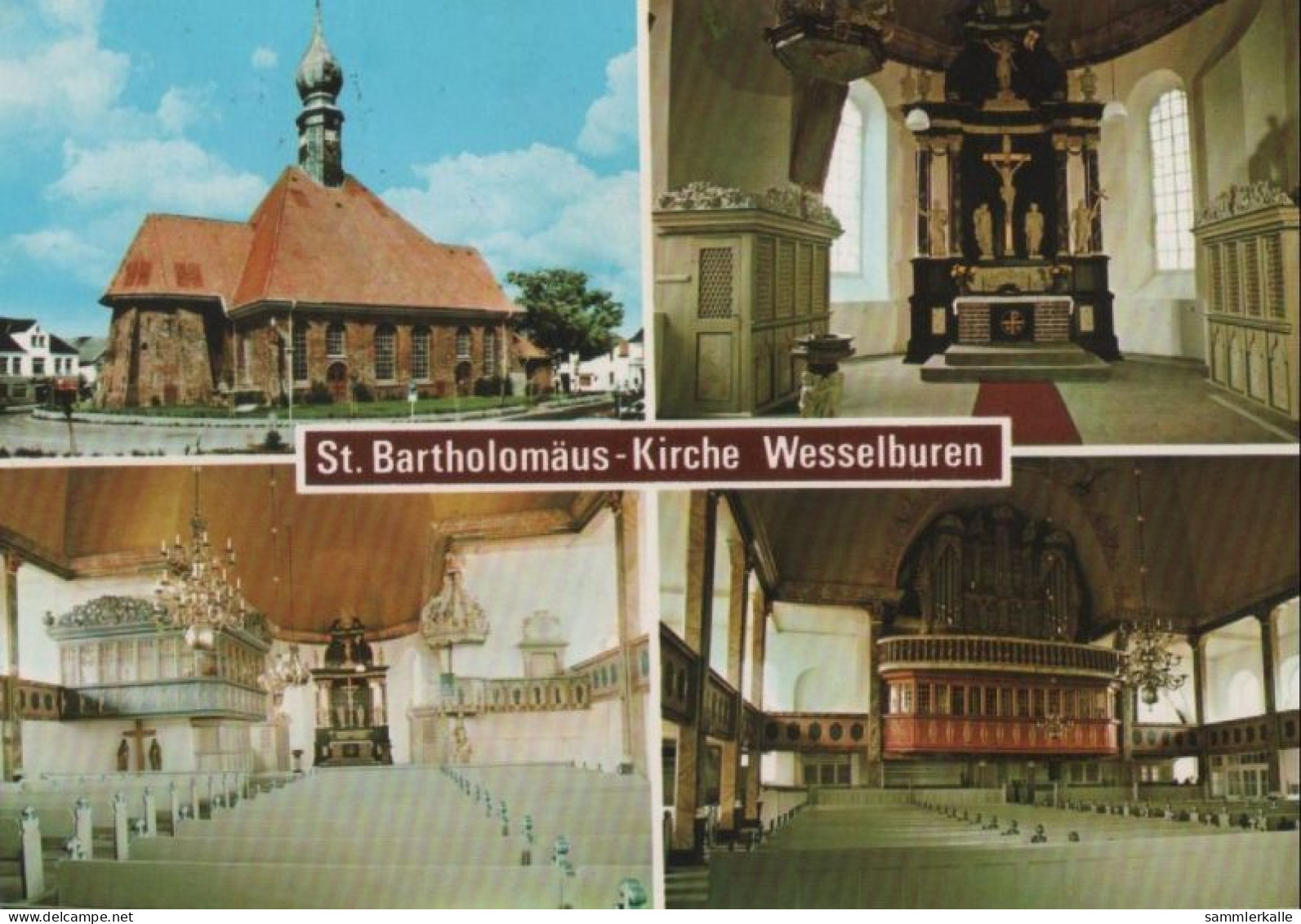 100323 - Wesselburen - St. Bartholomäus-Kirche - 1982 - Heide