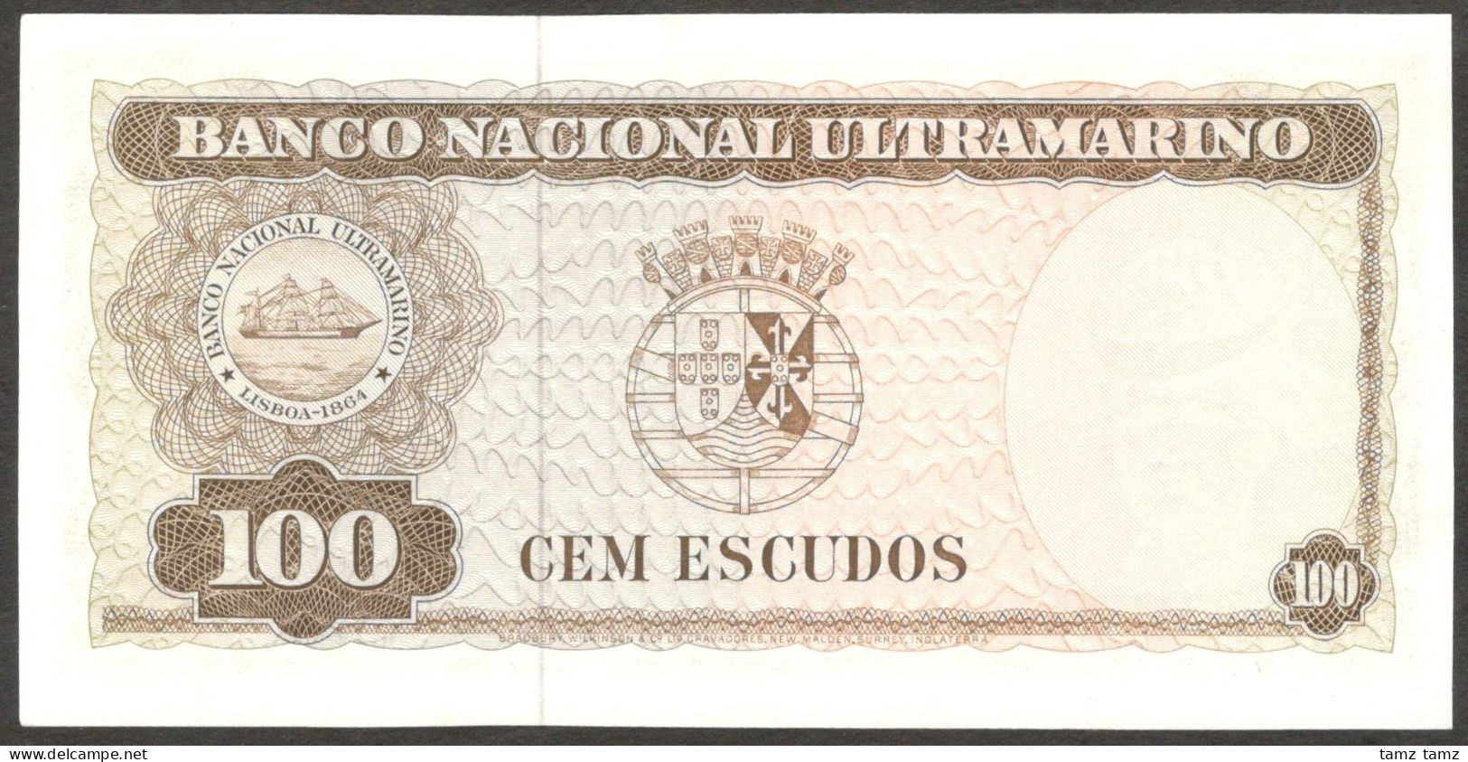 Timor Portuguese Portugal 100 Escudos Regulo Aleixo P-28 1963 UNC Crisp Paper - Timor