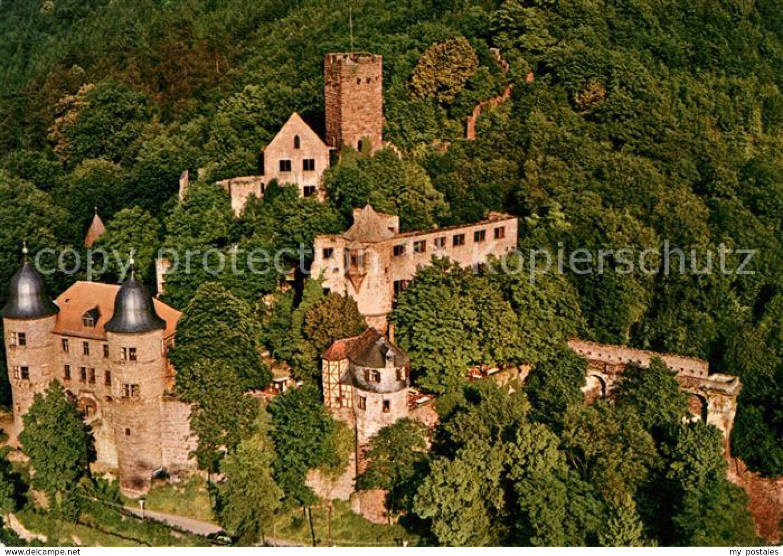 73171466 Wertheim Main Schloss Fliegeraufnahme Bestenheid - Wertheim