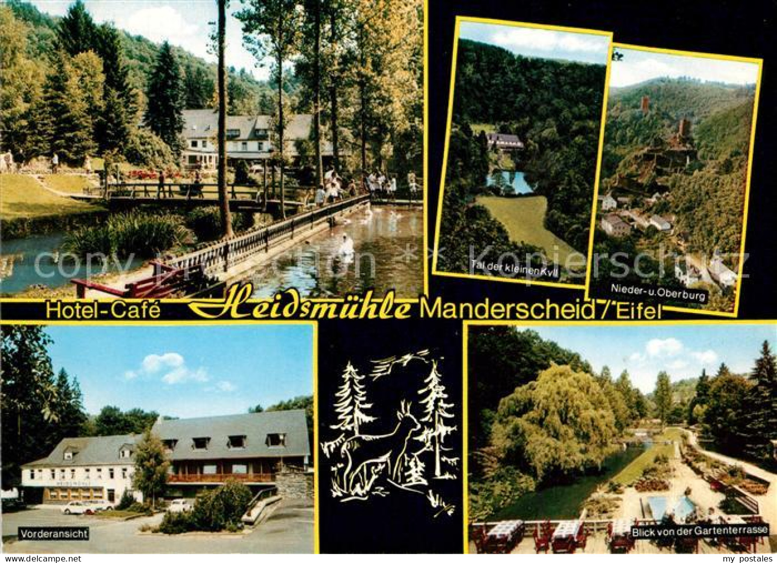 73170503 Manderscheid Eifel Hotel Cafe Heidsmuehle Tal Der Kleinen Kyll Burgen M - Manderscheid