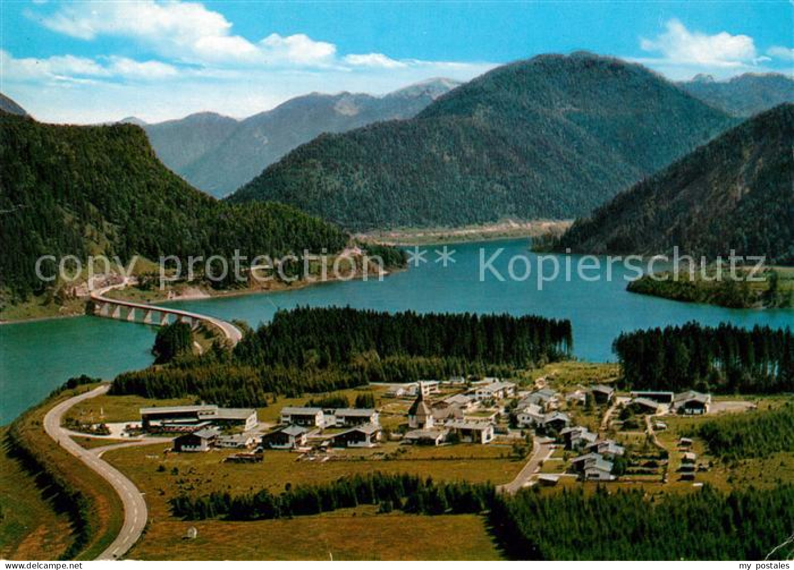 73170486 Fall Bad Toelz Sylvensteinstausee Bayerische Alpen Fliegeraufnahme Fall - Lenggries