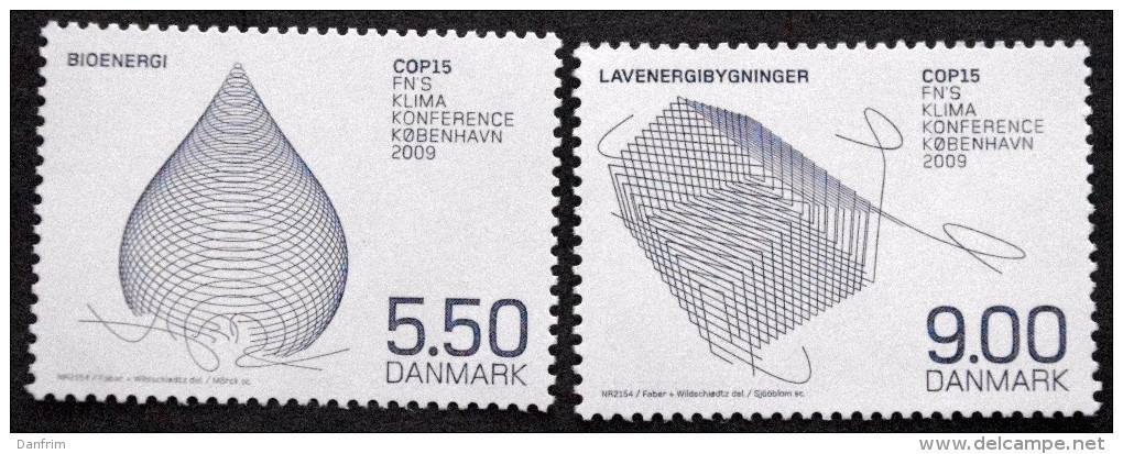 DENMARK 2009   MInr.1521-22   MNH  (**) UN Climate Conference Copenhagen    ( Lot B 617 ) - Nuevos