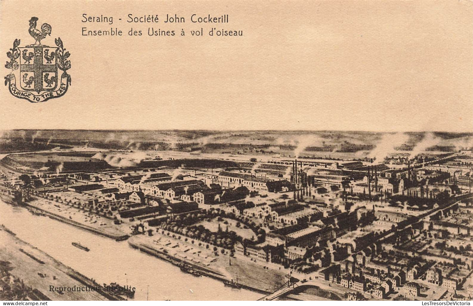 BELGIQUE - Seraing - Société John Cockerill - Vue D'ensemble Des Usines à Vol D'oiseau  - Carte Postale Ancienne - Seraing