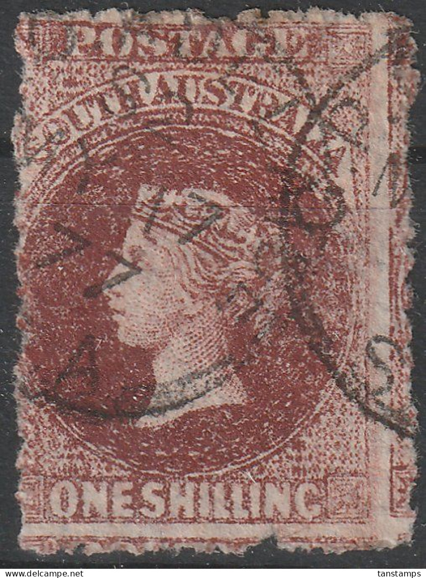 South Australia 1877 1s Red-Brown SG125var DRY PRINT - Gebruikt