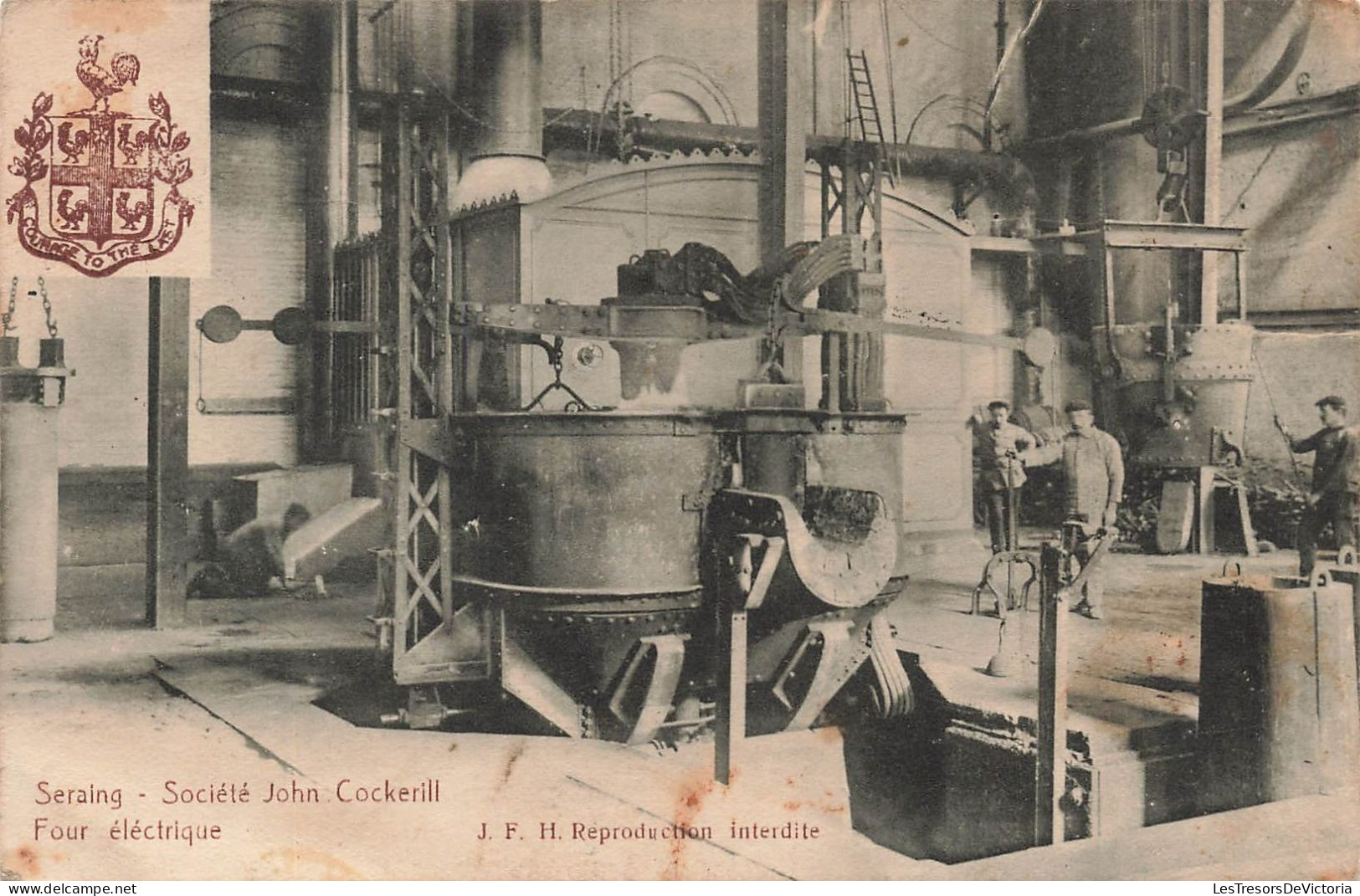 BELGIQUE - Seraing - Société John Cockerill - Vue à L'intérieur De La Société - Four électrique - Carte Postale Ancienne - Seraing