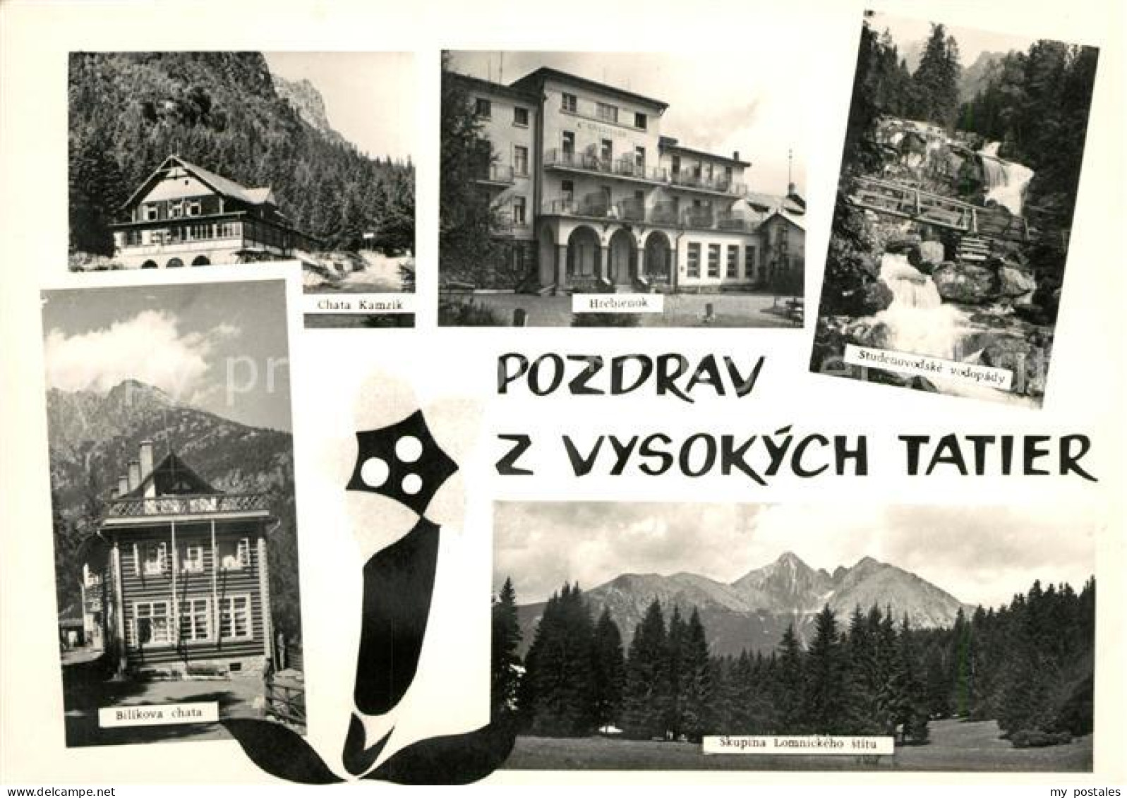 73169411 Vysokych Tatier Berghaus Hotel Wasserfall Landschaftspanorama Vysoke Ta - Slowakei