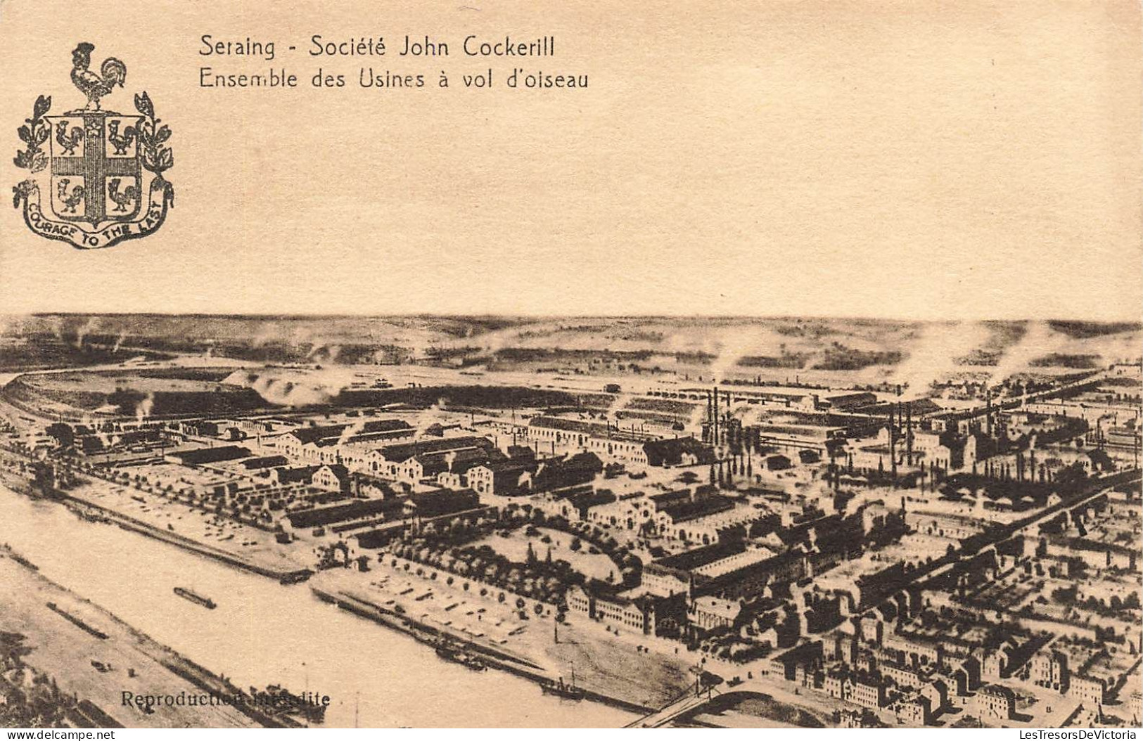 BELGIQUE - Seraing - Société John Cockerill - Vue D'ensemble Des Usines à Vol D'oiseau - Carte Postale Ancienne - Seraing