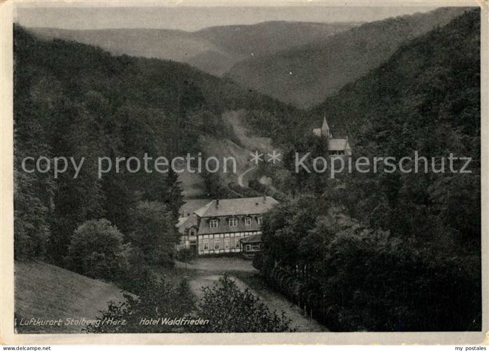 73168913 Stolberg Harz Landschaftspanorama Mit Hotel Waldfrieden Luftkurort Stol - Stolberg (Harz)